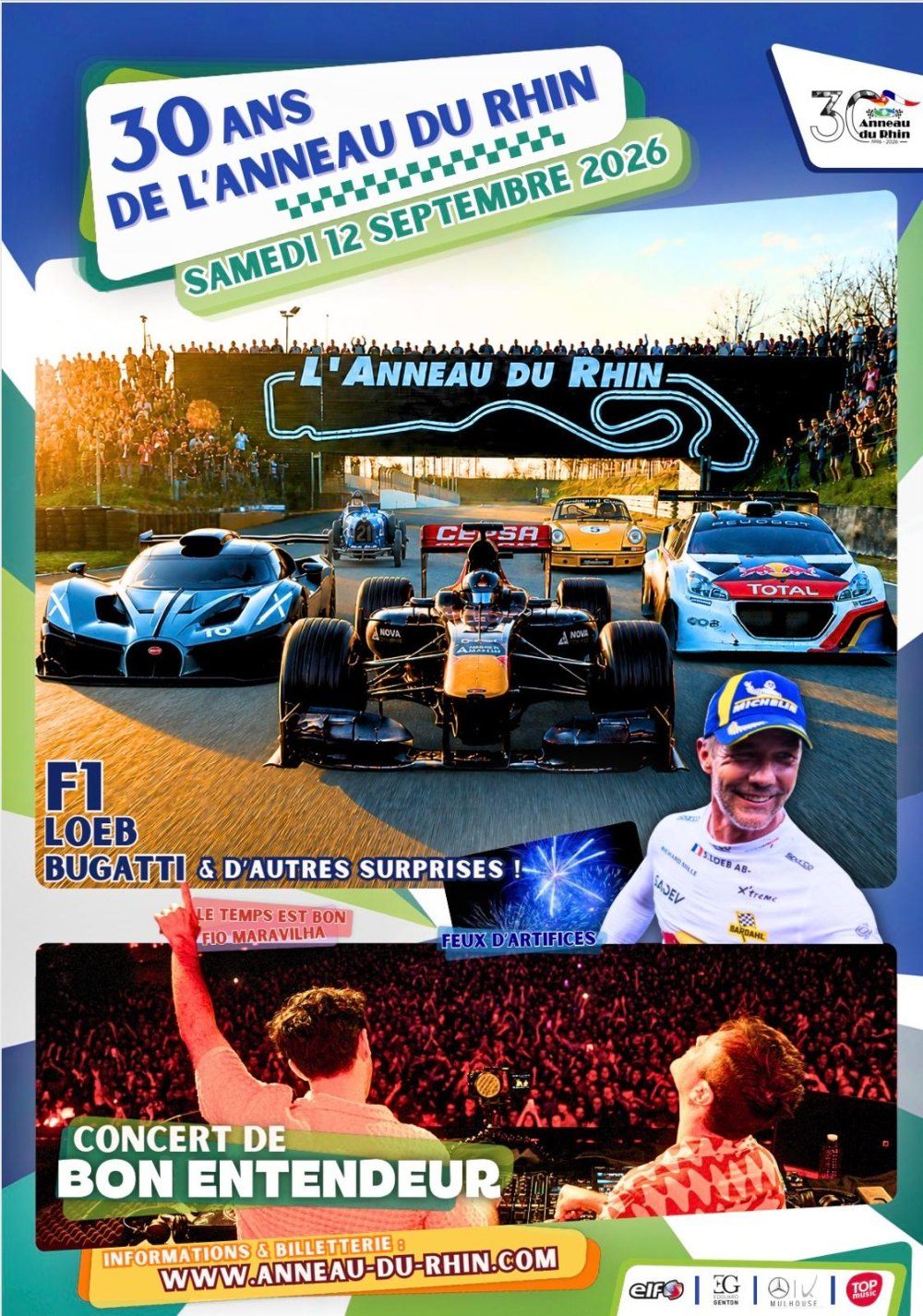 Affiche officielle des 30 ans de l'Anneau du Rhin