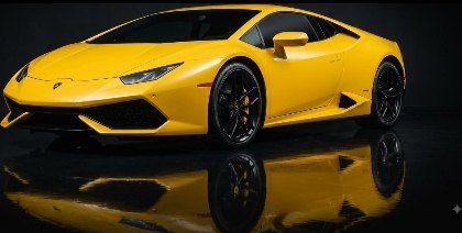 Lamborghini de la flotte de stages, vue trois quarts avant