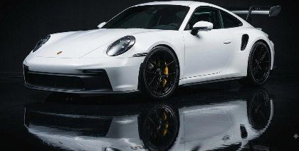Porsche de la flotte de stages, vue trois quarts avant